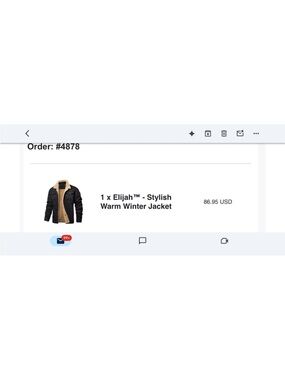 Elijah™ Stylish Warm Winter Jacket - Black with Tan Trim